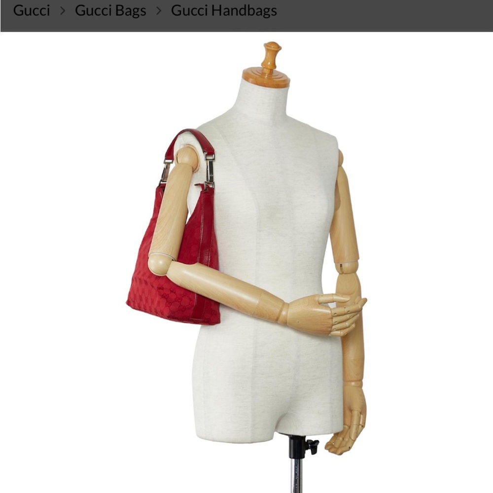 Gucci Red GG Canvas Shoulder Bag - Picture 9 of 12